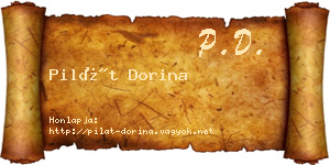 Pilát Dorina névjegykártya